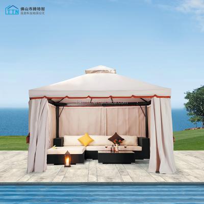 China Water Make Easy Assembly Luxury Iron Frame Garden Gazebo Outdoor Gazebo For Sale Resistant for sale