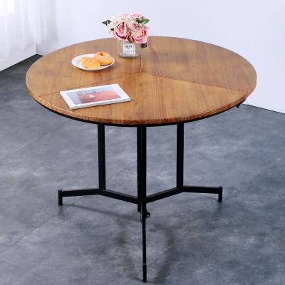 China 2021 cheap modern jantar round marble dining room furniture mesa de foldable dining table top wood foldable folding dining tables for sale