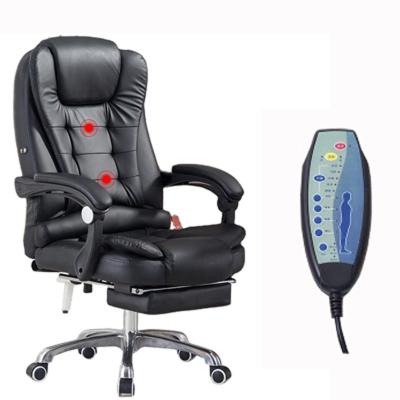 China (Size) Ergonomic Luxury Leather Back Adjustable Swivel Massage Office Reclining Executive Chair Sillas De Oficina Boss Office Furniture High for sale