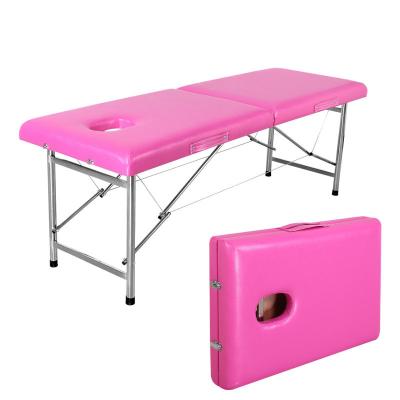 China Modern portable spa bed folding massage table pink milking bed for sale for sale