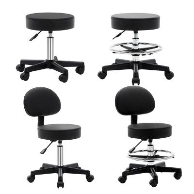 China Modern Adjustable Modern Hair Salon Equipment Nail Manicure Chair Black Size Beauty Styling Chair Swivel Barber Stools for sale