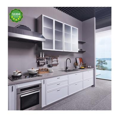 China Durable China 2022 Fabricated Kitchen Cabinets Stainless Steel Design High End Service Sideboards for sale