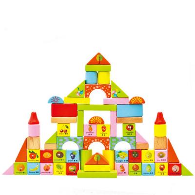 China Improve Child's Manual Ability Hot Selling Early Educational City Puzzle Toys Wholesale Wooden City Building Block Toys for sale