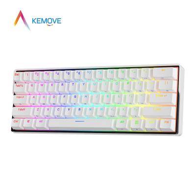 China KEMOVE 5.1 ​​Wireless Radio / Wired 60% Mechanical Keyboard, RGB 61 Keys Gaming Keyboard, Programmable Hot Swappable Full Keys for sale