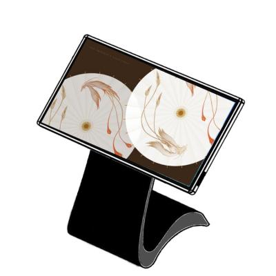 China Open Frame 55 Inch LCD Advertising Display Kiosk S Shape Android Information Kiosk Desktop Touch Screen for sale