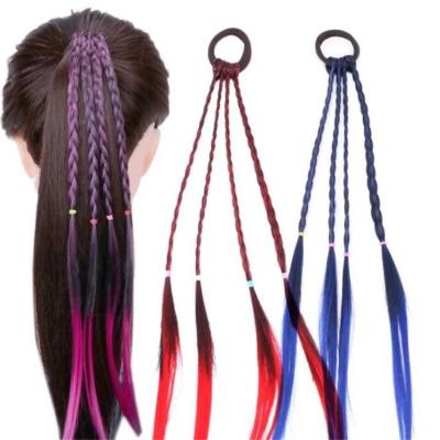 China Colorful Adult/Child Ponytail Hair Twist Braid Headdress Hair Braiding Accessories Single Elastic Hair Band Hair Accessories 1pc Hair Accessories For Kids for sale