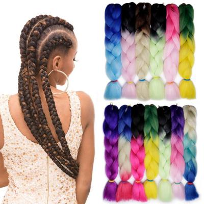 China African Hair Braiding Styles Wholesale High Quality Ombre Raw Material Elephant Braid Synthetic Hair Extension Hair For Jumbo Braid Braiding Hair for sale