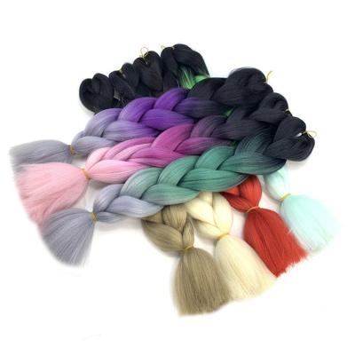 China African Hair Braiding Styles Bulk Braiding Hair High Temperature Wholesale Extension Jumbo Braid Fiber Synthetic Pre Stretched Jumbo Braiding Hair for sale