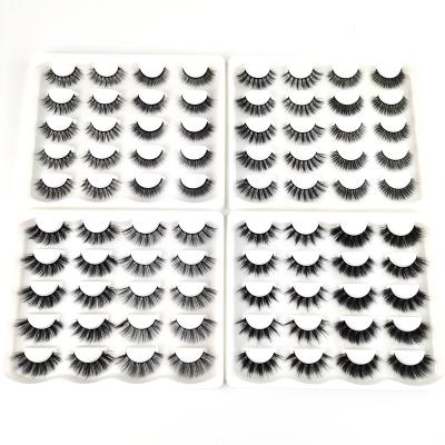 China Factory Imitation Natural 3D Mink Eyelash Long Wholesale 10 Pairs Thick Multi-Layer Three-Dimensional Euramerican False Eyelashes for sale