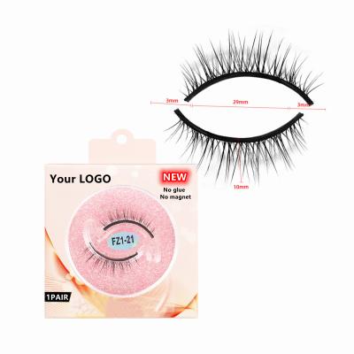 China No New Glue Self Adhesive Arrives Temperature Sticking Handmade Reusable Glueless Self Adhesive False Eyelashes 3D False Eyelashes for sale