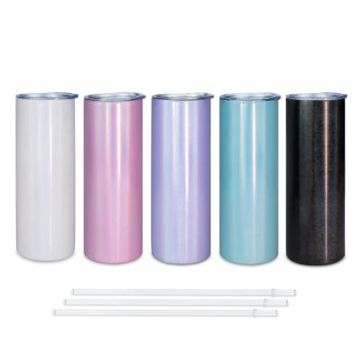 China Sustainable USA Warehouse Stainless Steel Double Wall Insulated Bottle Shimmer 30oz Glitter Tumbler Sublimation Directly for sale