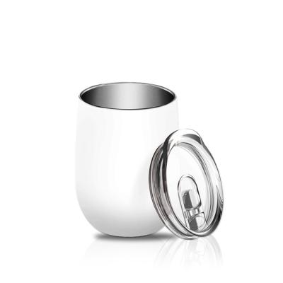 China Wholesales Sublimation 12oz Stainless Steel Long Lasting Popular Egg Shaped Wine Tumbler for sale