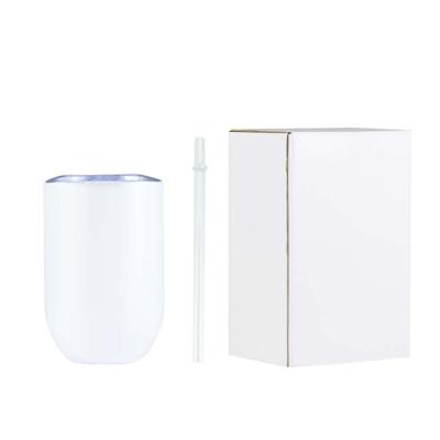 China USA Sustainable Warehouse Stainless Steel Double Wall Insulated Sublimation Wine Tumbler Blanks With Sliding Lid for sale