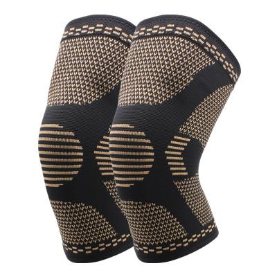 China 2 Pack Outdoor Sports Knee Sleeve Elastic Compression Nylon Copper Knee Brace Support for sale