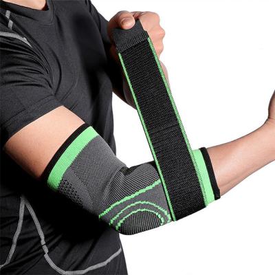 China Universal Fitness Gym Good Quality Weighlifting Elbow Protector Brace Knitting Breathable Adjustable Elbow Support for sale