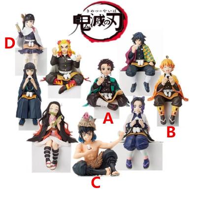 China 4 Style Funny Demon Slayer Kimetsu No Yaiba Kamado Tanjirou Agatsuma Zenitsu Hashibira Inosuke Anime Action Number Toys for sale