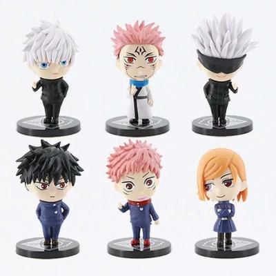 China 6pcs/set Toy Action Number Jujutsu Kaisen Itadori Yuji Fushiguro Megumi Kugisaki Nobara Gojo Satoru Ryomen Sukuna Cartoon Model Toys for sale