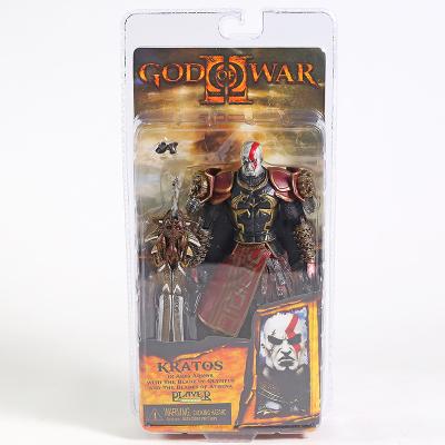 China Deluxe Edition Kratos Action Number MODEL TOY God Of War 2 7 Inch Movable PVC Doll Toys NECA Model Kratos Knife Version Ye/head/flame for sale