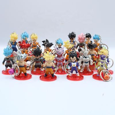 China MODEL TOY Dragon-ball Anime Character Keychains Ornaments Goku Doll Bell Metal Pendant Ready To Ship 21pieces Set MODEL Toy PVC For 7-15 Days for sale