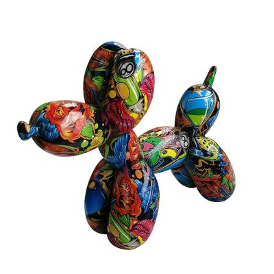 China Europe Home Interior Decoration Sculpture Balloon Dog Animal Resin In Colorful Decor Statues for sale