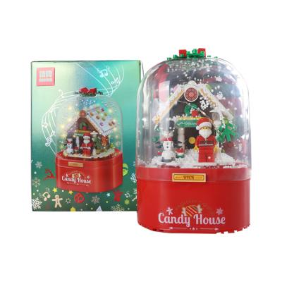 China 5 Ages+ New Arrival Christmas Music Box Snowman Santa Claus Christmas Scene Kit Children Christmas Gifts 2021 for sale