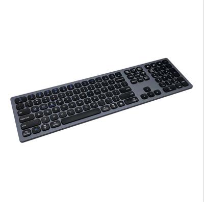 China 2021 Factory Price Abs+Aluminum Wireless Metal Alloy Portable Wireless Computer Keyboard For Office Use for sale