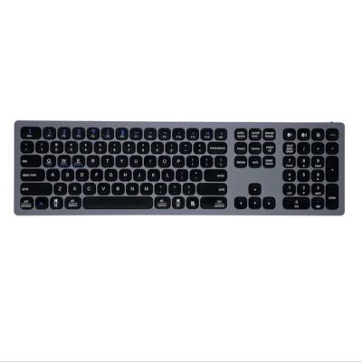 China Factory Wholesale 110 Key Wireless Metal Abs+Aluminum Alloy Portable Wireless Computer Keyboard for sale