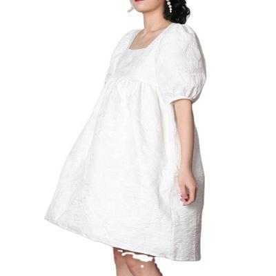 China Clothing Dresses Women Female Korean Fashion Breathable White Casual Simple Cotton for sale