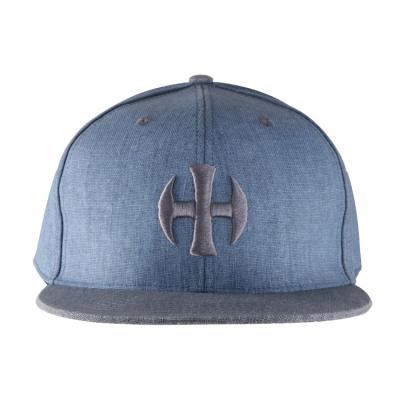 China Fashion JOINT blue hemp flat gray 3d panel embroidery custom 6 brim logo fitted snapback hats for sale