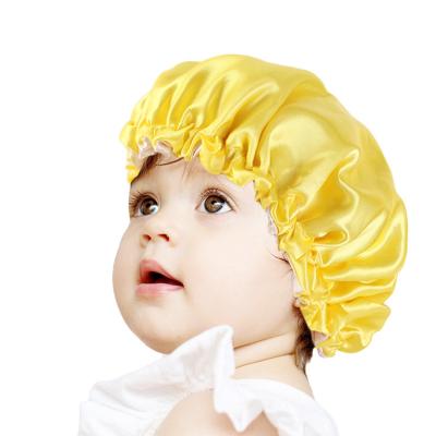 China High Quality Double Layer Adjustable Custom Newborn Baby Hair Dome Character Design Silk Hoods for sale