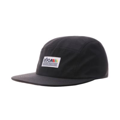 China COMMON Black Unstructured Custom 5 Panel Lightweight Nylon Hat for sale