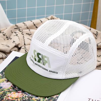 China JOINT Custom Lightweight Nylon Mesh Camp Hat 5 Panel Hat for sale