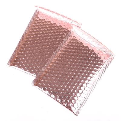 China Eco - Friendly Wholesale Custom Logo Design Rose Gold Color Poly Mailers Bubble Mailer Mailing Bags for sale