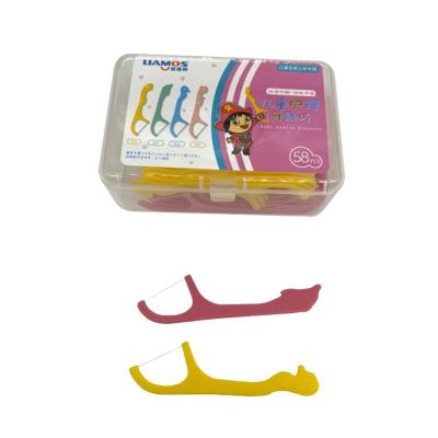 China Cleaning Teeth Effectively Dental Flosser High Quality Individual Wrapped Nylon Dental Floss Picks Color Child Floss for sale