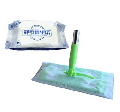 China FLOOR Refill Broom Nonwoven Disposable Electrostatic Cloth Dust Cloth For Foldable Broom 30PCS/BAG for sale