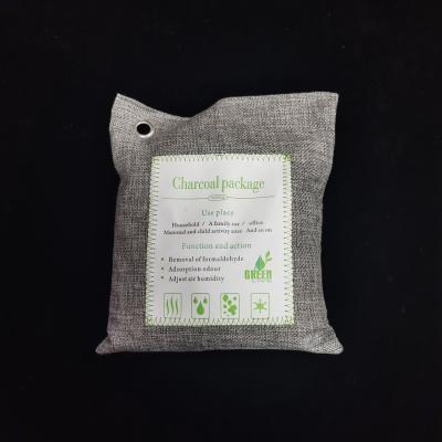 China 500g Sustainable Natural Bamboo Charcoal Remove Odors Bag Air Freshener Air Purifying Bags for sale