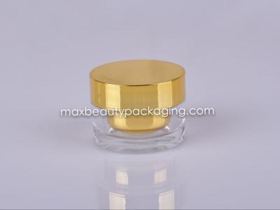 China top quality acrylic PMMA cream jar 15g plastic cream jar UV coating straight shape cosmetic packaging classic cream jar for sale