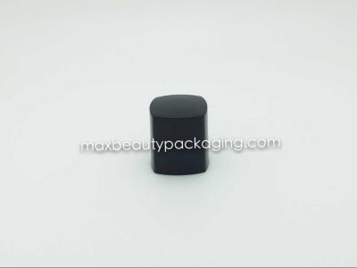 China N2076 square small nail polish cap nail polish packaging plastic cap shiny black cap UV coating finish cap for sale