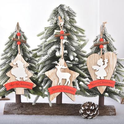 China Fabric Love Wings Wooden Painted Angel Christmas Bells Pendant Ornaments for sale