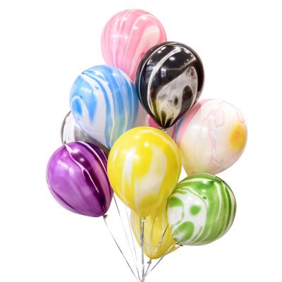 China Modern 12 inch rainbow agate latex balloon party supplies for sale