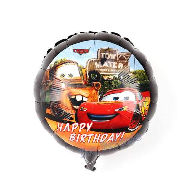 China Modern Car Birthday Party Supplies 7PCS Train Police Car Birthday Foil Balloon for sale