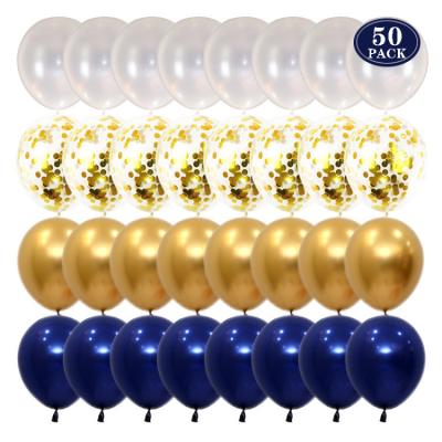 China Decortation 12 Inch Night Metal Balloon Set Decoration Blue Birthday Party Stage for sale