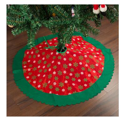 China Fabric Christmas Decorations Christmas Bronzing Treetop Skirt Christmas Ornaments Apron for sale