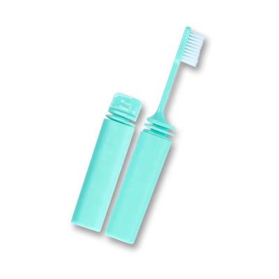 China Promotion Foldable Charcoal Bristle Toothbrush Set Mini Travel Foldable Toothbrush Soft Case Manufacturers for sale