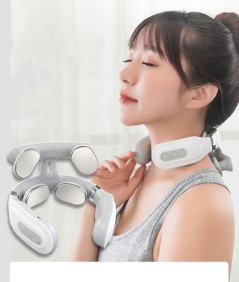 China Mini Pulse Cervical Spine Vertebra Portable Popular Multifunctional Massager Electric Electronic Smart Neck Massager for sale