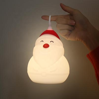 China Hot Selling Warm Lights Christmas Gift Idea USB Charging Soft Music Silicone Baby Sleep Night Light for sale