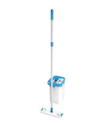 China Sustainable Microfiber Cleaning Mop With Wash / Dry Bucket for sale