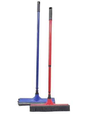 China Home Hair Removal Pet Hair Removal V Shape Rubber Broom with Built in Squeegee, 2 in 1 Floor Brush for Carpet, Window, Sofa for sale