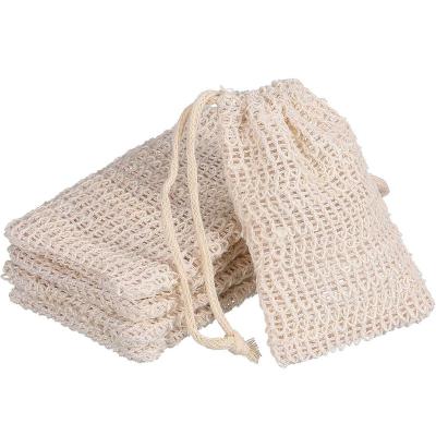 China EXFOLIATE soap saver bag natural sisal exfoliating soap pouch for sale