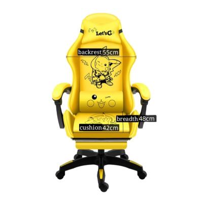 China 2021 Fashion Gaming Chair Cartoon Cute Ergonomic Adjustable Support Customization Logo Design Cartoon Latest Back 150 Degree From China for sale